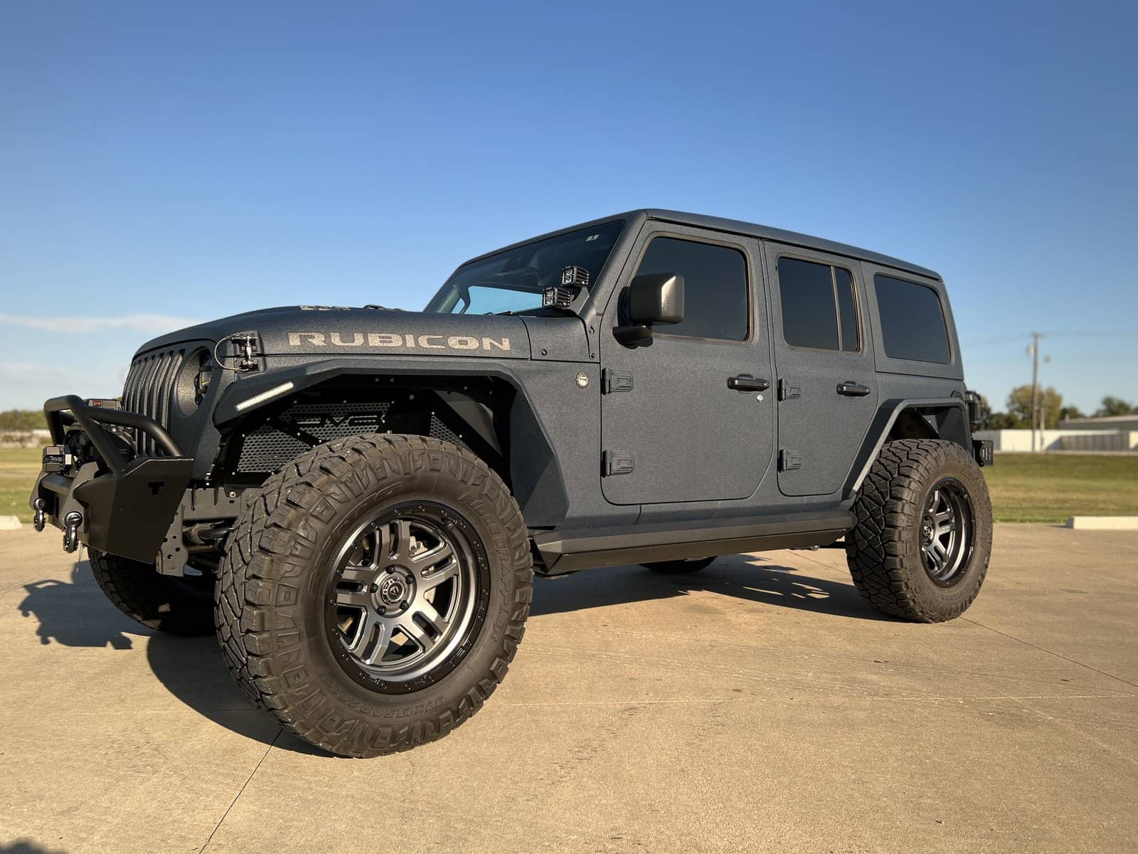 Grey Jeep Wrangler Rubicon after ceramic coating